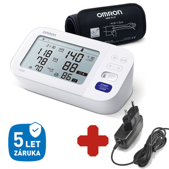 Tonometr OMRON M6 Comfort s AFib +ZDROJ (SET)