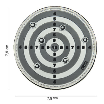 Gumová nášivka 101 Inc Target - šedá