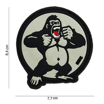 Gumová nášivka 101 Inc King Kong - bílá