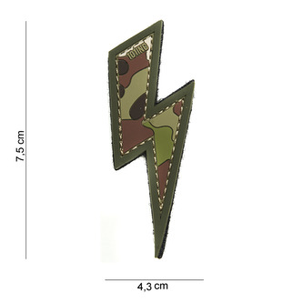 Gumová nášivka 101 Inc Lightning - multicam