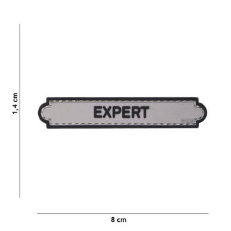 Gumová nášivka 101 Inc nápis Expert - šedá