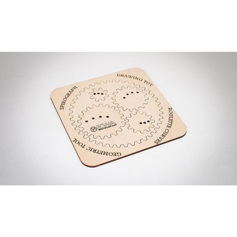 3D dřevěné puzzle EWA Spirograph - hnědé