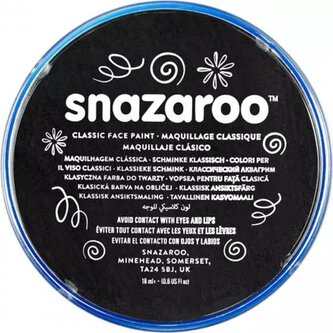SNAZAROO Barva na obličej Černá (Black) 18ml