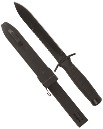 Nůž s pilkou a pouzdrem - černý