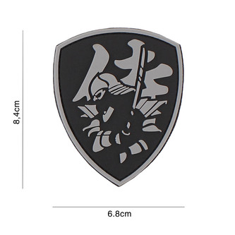 Gumová nášivka 101 Inc Samurai Shield - šedá