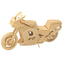 3D dřevěné puzzle Woodcraft Závodní motorka - hnědé