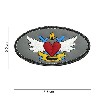 Gumová nášivka 101 Inc Trooper - šedá