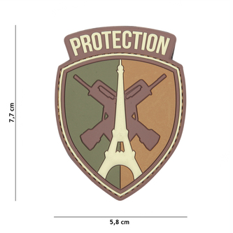 Gumová nášivka 101 Inc Paris Protection - multicam
