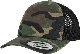 Kšiltovka Brandit Camo Trucker - woodland