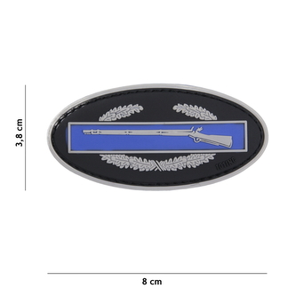 Gumová nášivka 101 Inc zbraň Infantry - modrá