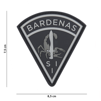 Gumová nášivka 101 Inc znak Bardenas - černá