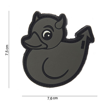 Gumová nášivka 101 Inc Devil Duck - šedá