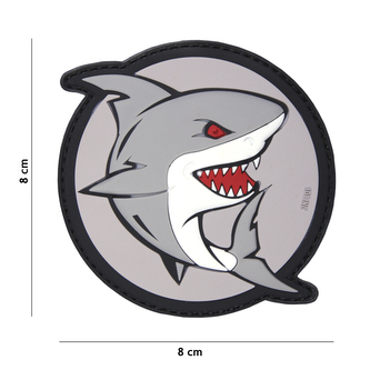 Gumová nášivka 101 Inc Attacking Shark - barevná