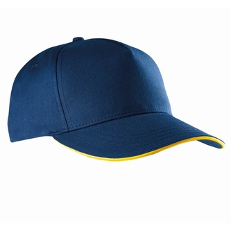 Kšiltovka K-up Poly Contrast - navy-žlutá