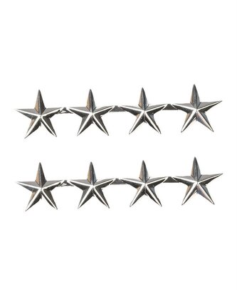 Odznak US 4 Star General 2 ks - stříbrný