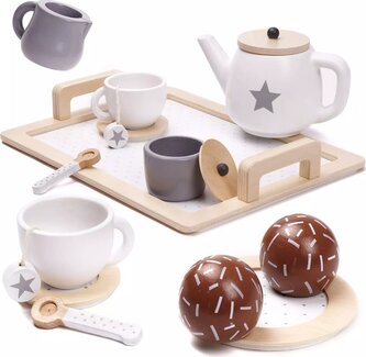Dřevěný kávový set
