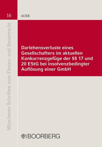 Darlehensverluste eines Gesellschafters im aktuellen Konkurrenzgefüge der §§ 17 und 20 EStG bei insolvenzbedingter Auflösung ein