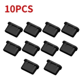 Záslepka pro konektor USB Typ C, barva černá - 10 ks balení