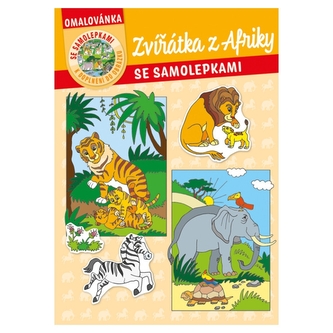 Omalovánka se samolepkami Zvířátka z Afriky