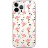 Pouzdro iPhone 12 Mini (5,4) Minnie Flamingo vzor 032, transparent