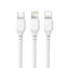 Datový kabel 3v1 XO-NB103, USB A na Micro USB, Lightning, USB C, délka 1m, barva bílá