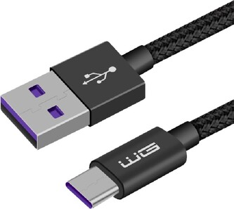 Datový kabel SUPER CHARGE Type-C (5A) (1m) (Černý)