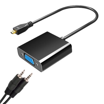 Adaptér Micro HDMI (male) to VGA (female D-Sub DE-15)