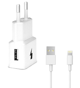 USB Fast Charger 2,1A + APPLE Cable