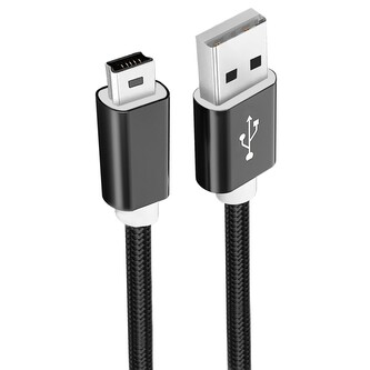 Datový kabel USB Mini-B (5 pins)-USB-A (Černý)
