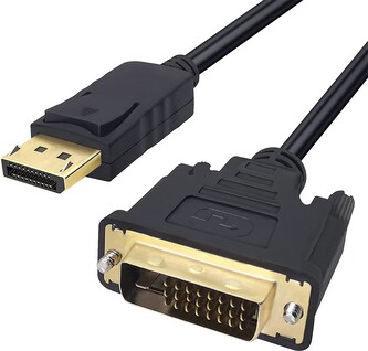 Video kabel propojovací - DisplayPort (male) to DVI-I Dual Link (male) - 1,8m (Černý)