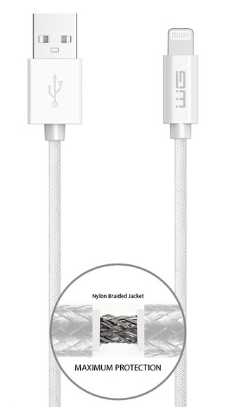 Datový kabel Lightning MFi-USB-A (Bílý)