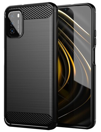 Pouzdro Carbon Xiaomi Redmi Note 10 5G / Poco M3 Pro 5G (Černé)