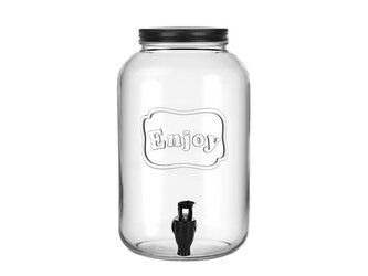 ENJOY SKLENĚNÁ DÓZA S KOHOUTKEM 3,8L