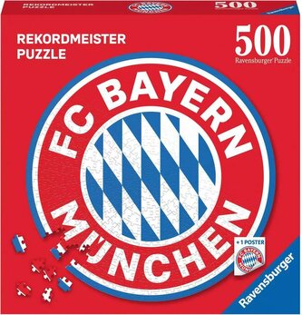 RAVENSBURGER Kulaté puzzle FC Bayern Logo 500 dílků