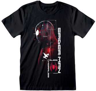 Pánské tričko Marvel|Spiderman: Miles Morales Specifikace obleku (S) černá bavlna