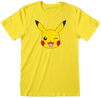 Pánské tričko Pokémon: Pikachu Face (2XL) žlutá bavlna
