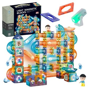 Klocki magnetyczne zjeżdżalnia zamek 252el Klocki magnetyczne zjeżdżalnia zamek 252el