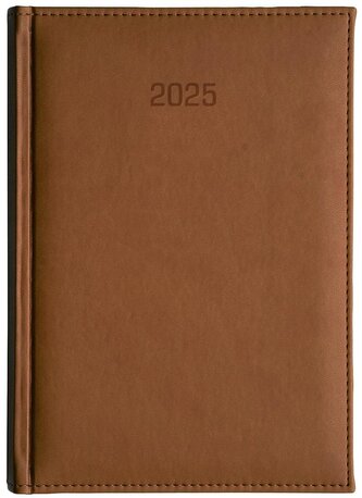 Kalendarz 2025 A4 dzienny Vivella brązowy