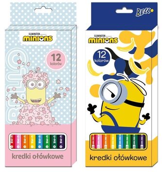 Kredki ołówkowe 12 kolorów Minionki