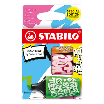 STABILO BOSS MINI by Snooze One 3 ks Sada zelená, růžová, oranžová