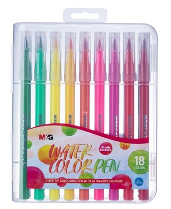 Pisak artystyczny pędzelkowy 18 kolorów M&G;