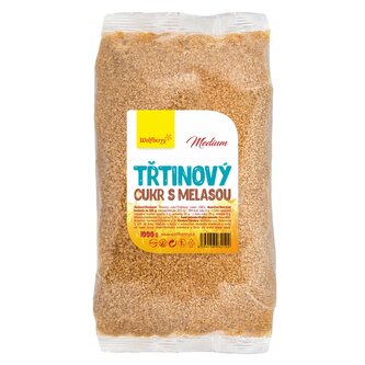 Třtinový cukr s melasou medium 1 kg Wolfberry