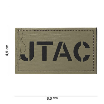 Gumová nášivka 101 Inc nápis JTAC - coyote