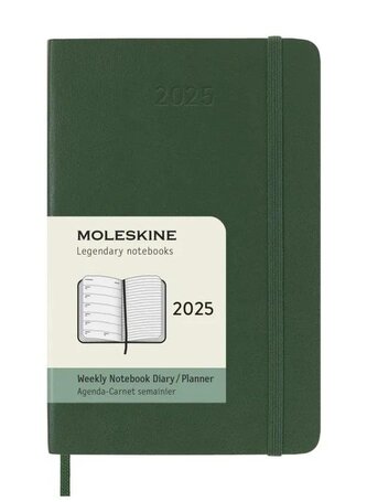 Moleskine Plánovací zápisník 2025 měkký zelený S