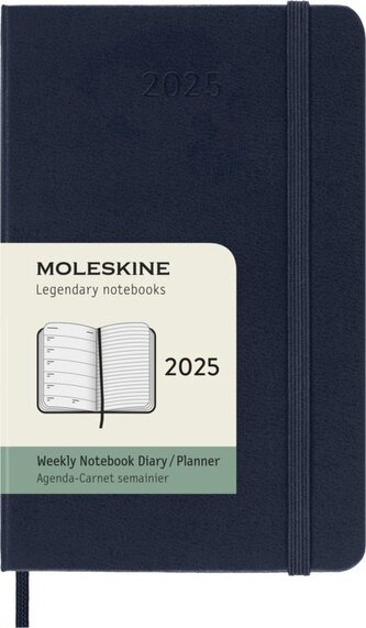 Moleskine Plánovací zápisník 2025 tvrdý modrý S
