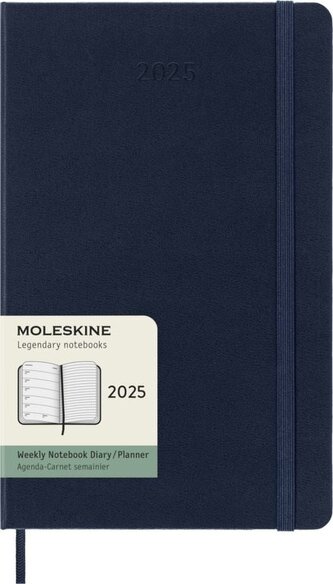 Moleskine Plánovací zápisník 2025 tvrdý modrý L