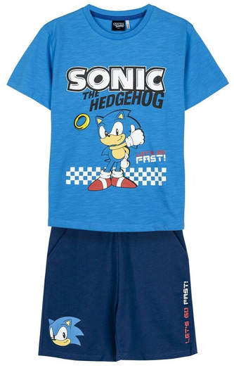 Dětské pyžamo s kraťasy Sonic The Hedgehog: Pojďme rychle (9-10 let)