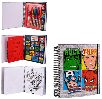 Kreativní blok v kroužkové vazbě Marvel|Avengers: Komiksové postavy (22 x 26 x 2 cm)