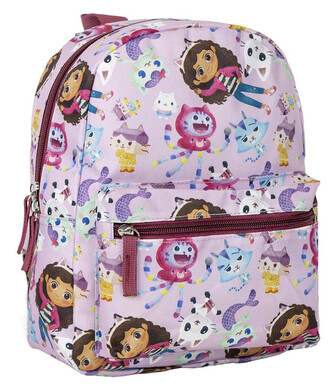 Dětský plyšový batoh Gabby's Dollhouse|Gábinin kouzelný domek: Přátelé (objem 5,3 litry|22 x 22 x 8 cm)