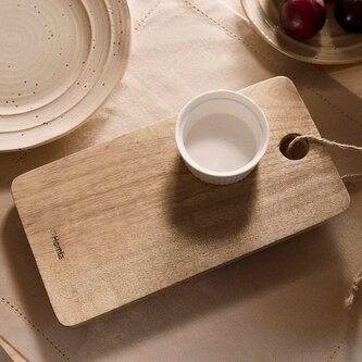 Kuchyňské prkénko | URBAN MANGO | dřevěné na nožičkách | 30x15,5 cm | 893556 Homla